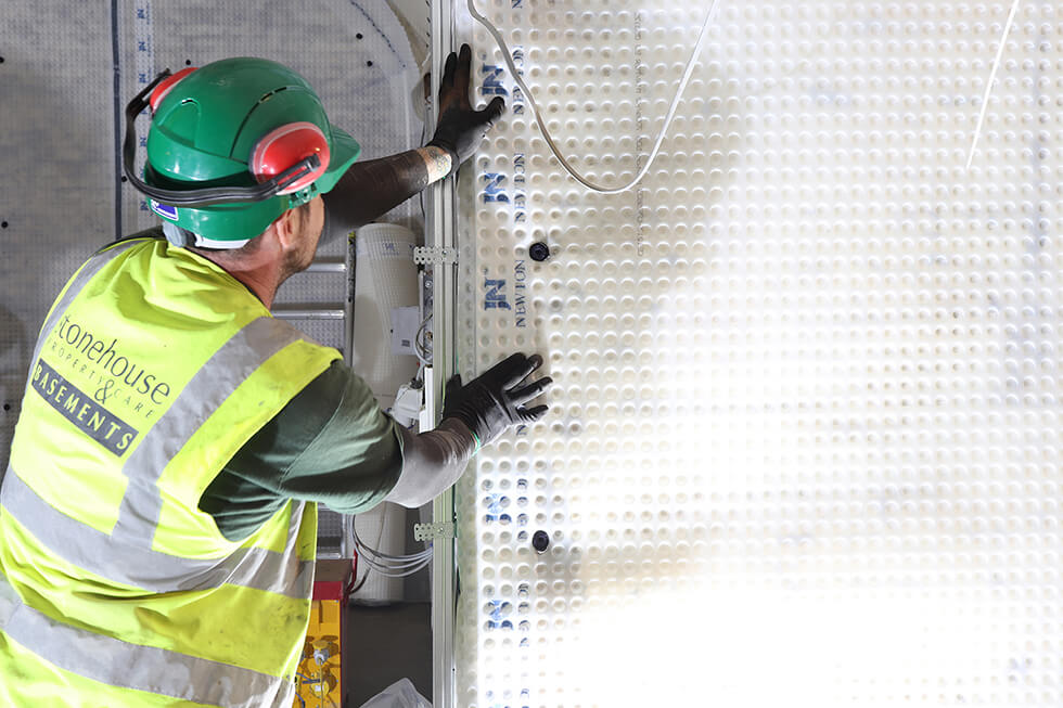 8mm Meshed Cavity Drain Basement Wall Membrane