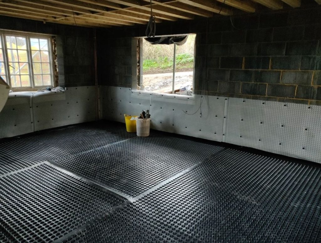 20mm Recycled Cavity Drain Basement Floor Membrane