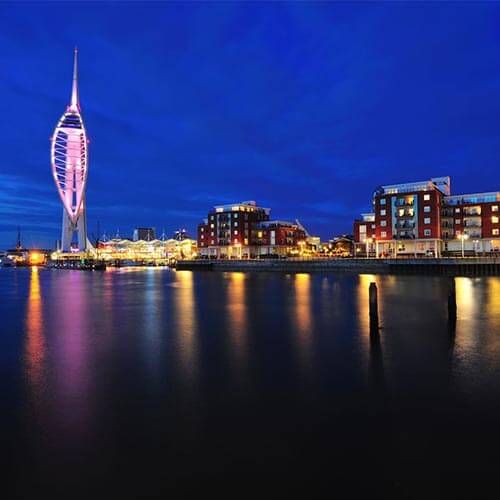 External shot of the Gunwharf Quays