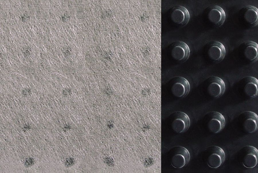 Detail of HydroBond 410 GeoDrain Drainage Membrane