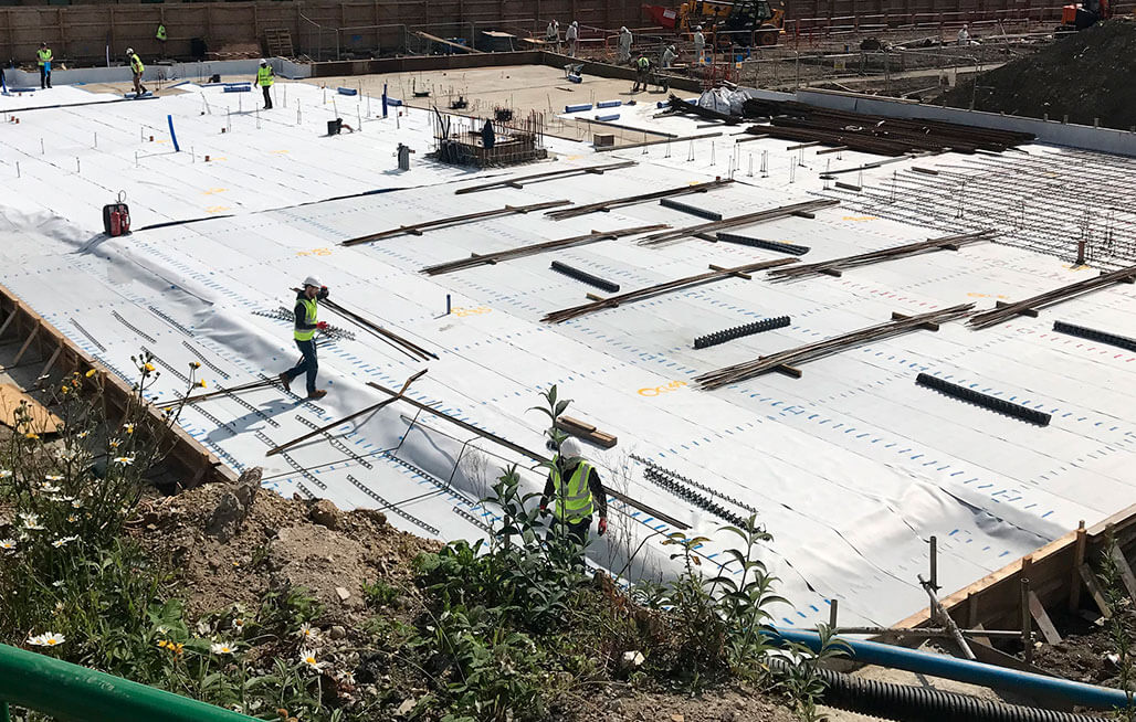 Installation of Newton Waterproof Membrane