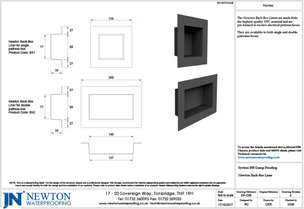 Newton Back Box Liner
