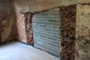 Old wall when tanking a period basement