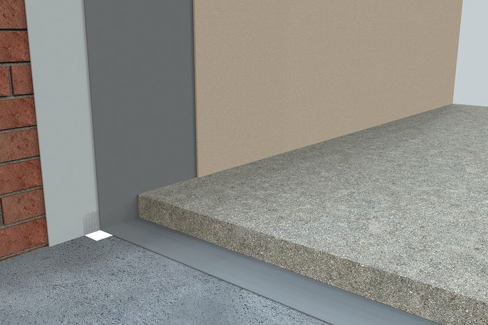 3D technical drawing of a waterproofing membrane used in tanking 