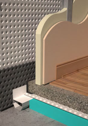 inspection ports for cavity drain membrane