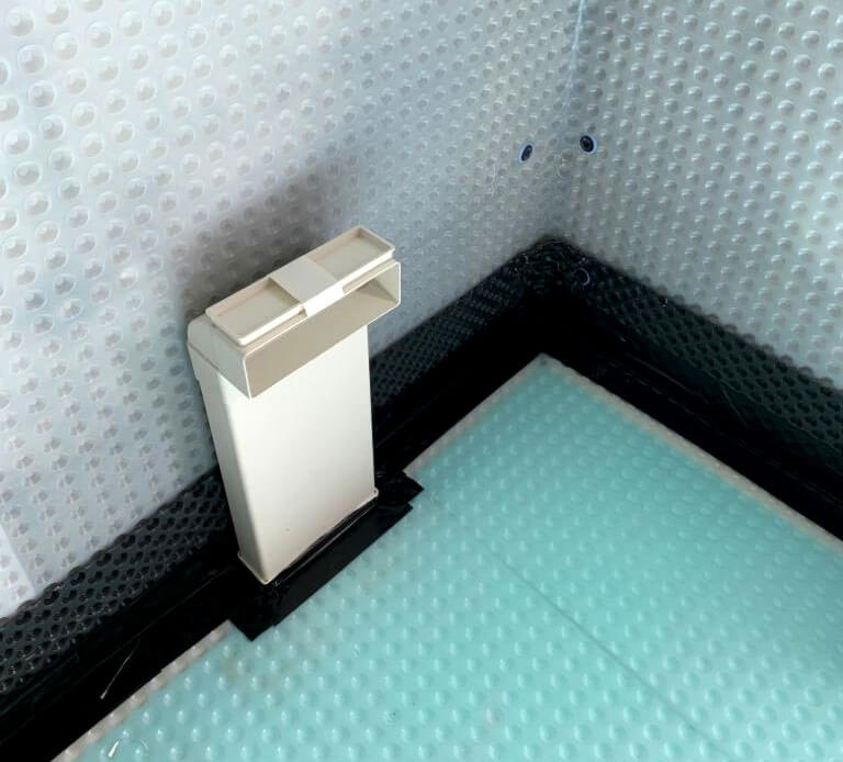 An inspection port for type c waterproofing