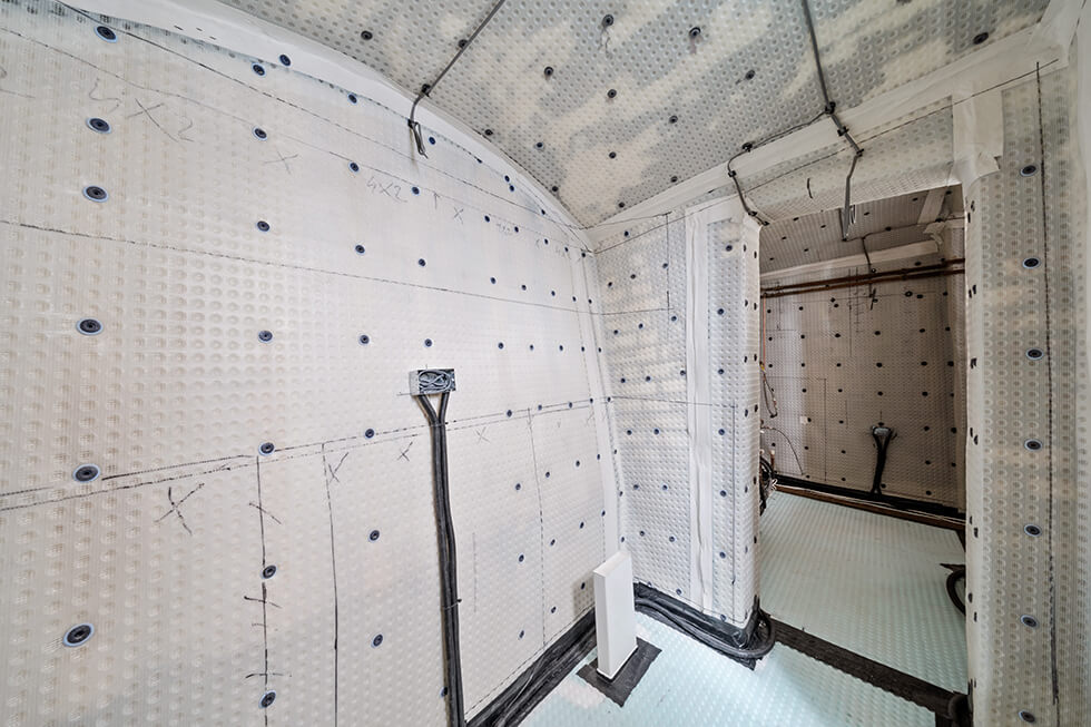 Cavity Drain Membrane Installation
