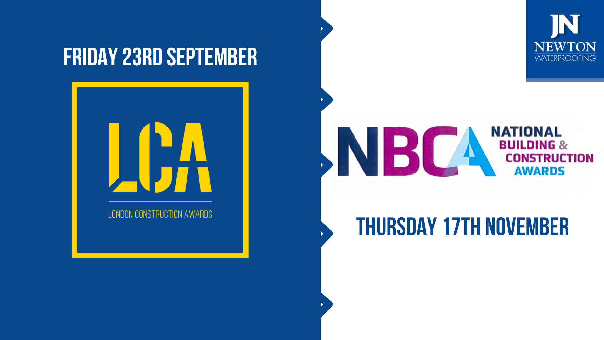 LCA, NBCA Awards newton waterproofing shortlisted