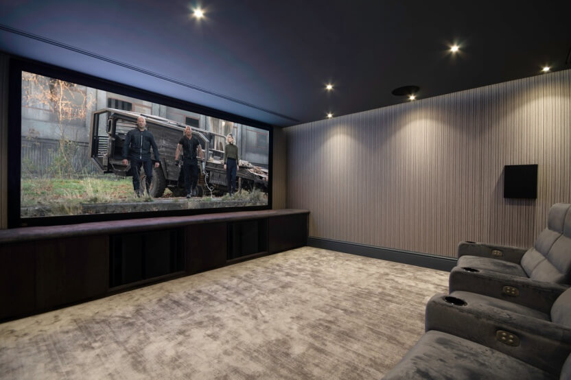 A large basement cinema room also complements the leisure area swimming pool sauna and steam room